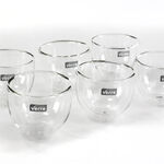 6 Pcs Double Wall Cawa Borosilicate Glass Cup Plain No Design image number 6