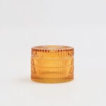 Homez Glass Ribbed Tissue Box 16*16*11Cm, Orange image number 2