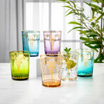 Glass Tumbler With Gold Decal Set Of 6 image number 0