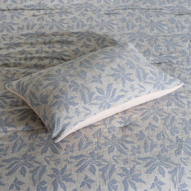 Boutique Blanche 3pc cotton jacquard queen comforter set, blue 200*240cm image number 6
