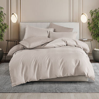 Cottage chevron 2pc comforter set twin 150*220cm microfiber beige