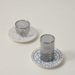 Dallaty white porcelain and glass Tea and coffee cups set 18 pcs image number 0
