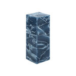 Marble Square Candle 8*8*20 cm Blue image number 1