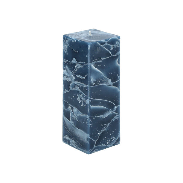 Marble Square Candle 8*8*20 cm Blue image number 1