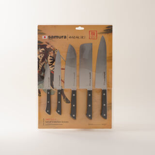Samura set of 5 knives stainless steel, black
