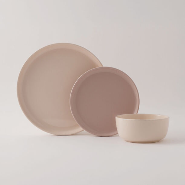 لاميسا طقم عشاء 12 قطعة من الفخار، بيج image number 0