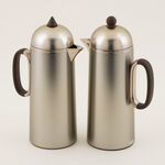 Dallaty 2pcs vacuum flask stainless steel beige and wood 1L image number 0