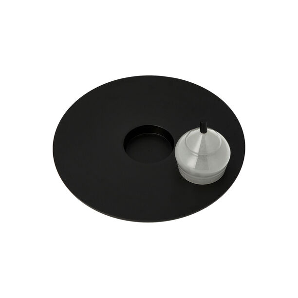 Abundance Serving Platter Black Frosted Glass image number 2