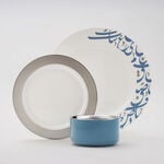 Marjan Collection La Mesa Dinner Set With Platinum Decal,18 Pieces image number 0