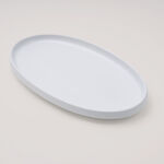 Pearl Collection La Mesa Porcelain Serving Platter Wood Serving Base image number 0