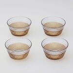 دلتي زبدية زجاج، عسلي، 4 قطع image number 0