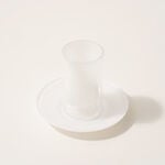 Dallaty tea set 12 pcs double wall glass white image number 1