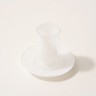 Dallaty tea set 12 pcs double wall glass white