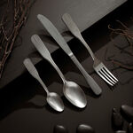 16 Pcs Cutlery Set Anceint Silver image number 0