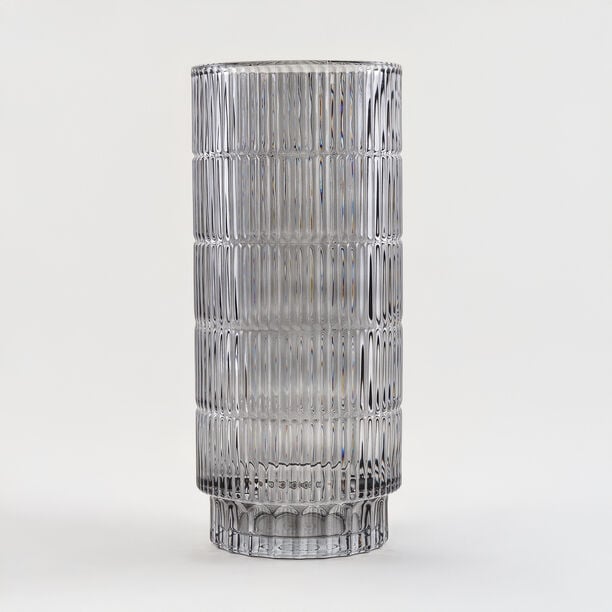 هومز مزهرية زجاج رمادي فاتح 15*15*34.3 سم image number 0