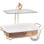 Rectangle Food Warmer With Hanger Gold image number 0