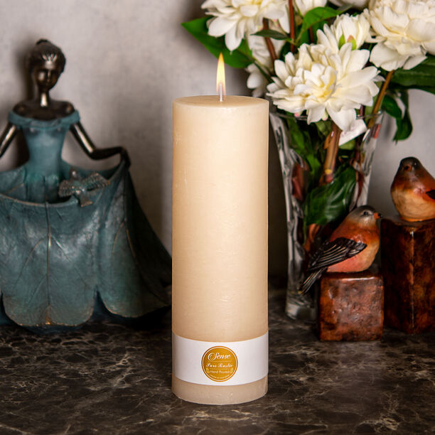 Pillar Candle Sense Rustic Ivory  image number 6