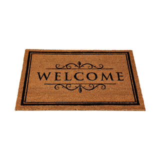 Pvc Backed Coir Mat Natural Painted