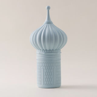 Homez Dome Shaped Ceramic Ramadan Decorative Piece, Blue 14.5*14.5*30Cm