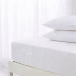 Boutique Blanche Fitted Sheet 100% Cotton 300Tc Sateen Super King, White 200*200 Cm image number 2