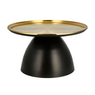 Metal Coffee Table Base Gold Top Black