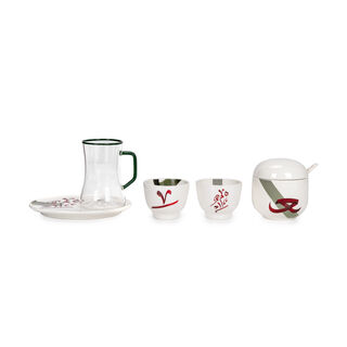 18 Pcs Arabic Tea And Coffee Set Porcelain Arabgraph