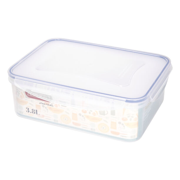 Alberto Plastic Food Saver Rect Shape V:3.8L Blue Lid image number 1