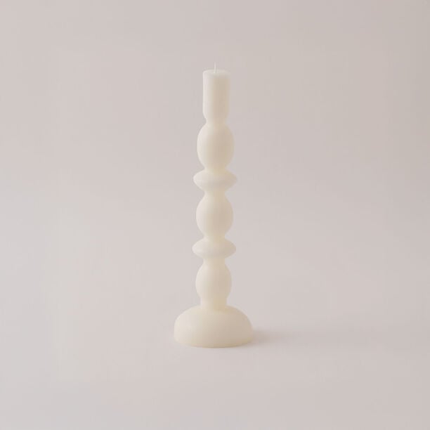 Homez soya wax fade candle, white 9*9*29cm image number 1