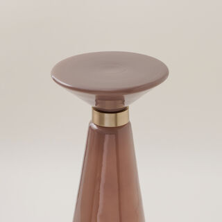 Homez glass side table in brown 27*56cm