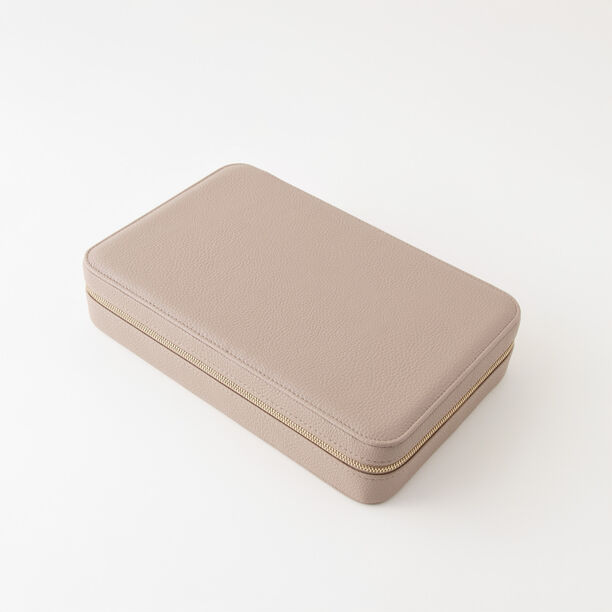 هومز صندوق منظم نظارات وساعات جلد بني 4 تقسيمات 18.4*28.6*5.71سم image number 1