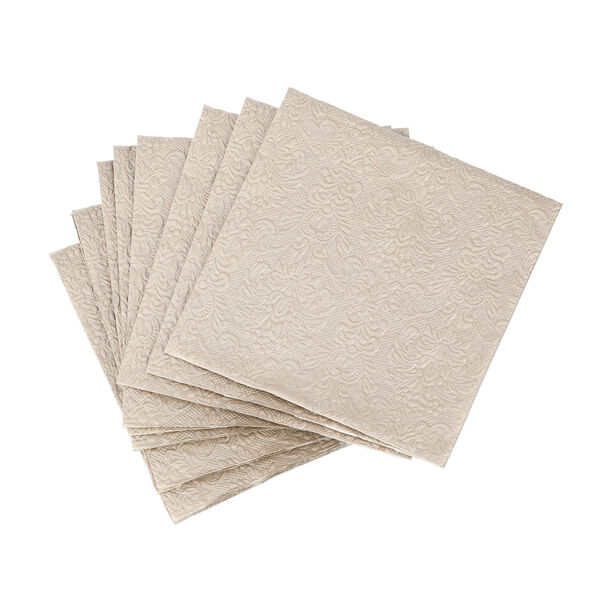 Elegance Serving Napkins Paper Square Taupe  image number 1