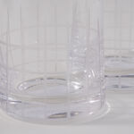 La Mesa 4 Pcs Tumbler Glass Set, Clear With Cutting Line 8*8*8.5 Cm image number 3