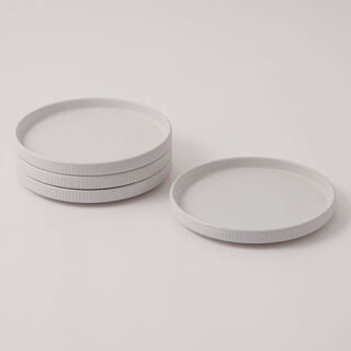 La Mesa Porcelain Set Of 4Pcs Side Plates, 8", White