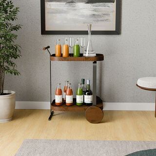 Homez guto serving trolley, walnut 67*52*82 cm