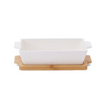 La Mesa Oven/Serving Rectangle Plate With Bamboo image number 0