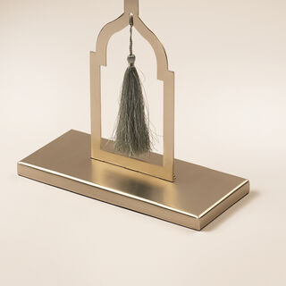 هومز ديكور رمضاني معدني بتصميم هلال، فضي 33*8*28سم