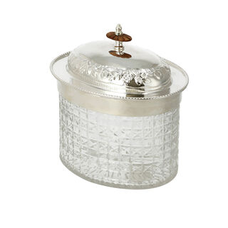 AMBRA SILVER PLATED BISCUIT BOX