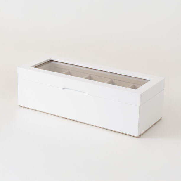 هومز صندوق ساعات 5 أقسام 30*12*7سم، أبيض image number 1