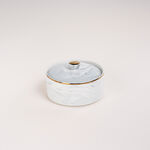 La Mesa blue gold marble date bowl with lid 13*9 cm image number 2