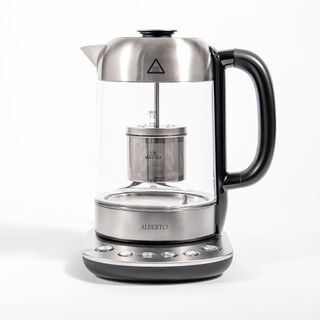 Alberto glass tea maker with steel control base ,1850 W