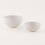 La Mesa stoneware dinner set with embossed pattern, white, 16 pieces image number 3