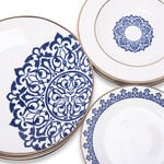 18 Pcs Dark Blue Frills Dinner Set  image number 2