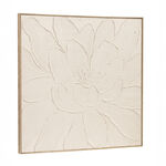 Homez wall art framed canvas wood, beige 100*100cm image number 2