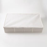 هومز منظم ملابس تخزين بطانيات تحت السرير من البوليستر، بيج 95*38*22 سم image number 2