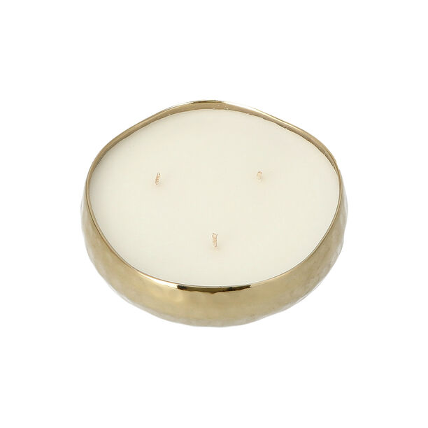 Candle Tray Hammered Gold image number 1