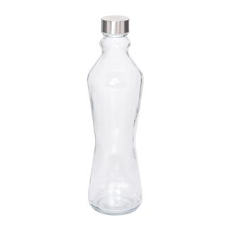 Clear Glass Juice Bottle With Metal Twist Lid