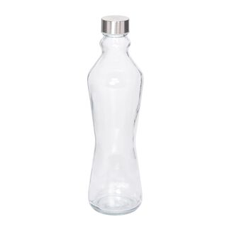 Clear Glass Juice Bottle With Metal Twist Lid