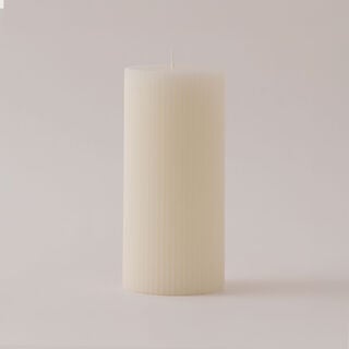 Homez soya wax line candle, white 7*7*15cm