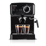 Sencor black stainless steel espresso machine 1450W, 1.5L image number 0