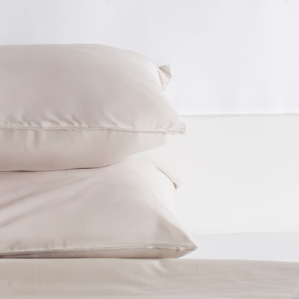 Boutique Blanche 3pcs cotton duvet cover 260*200cm 300 thread count beige image number 6